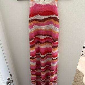 LOFT Multicolor Striped Maxi Dress